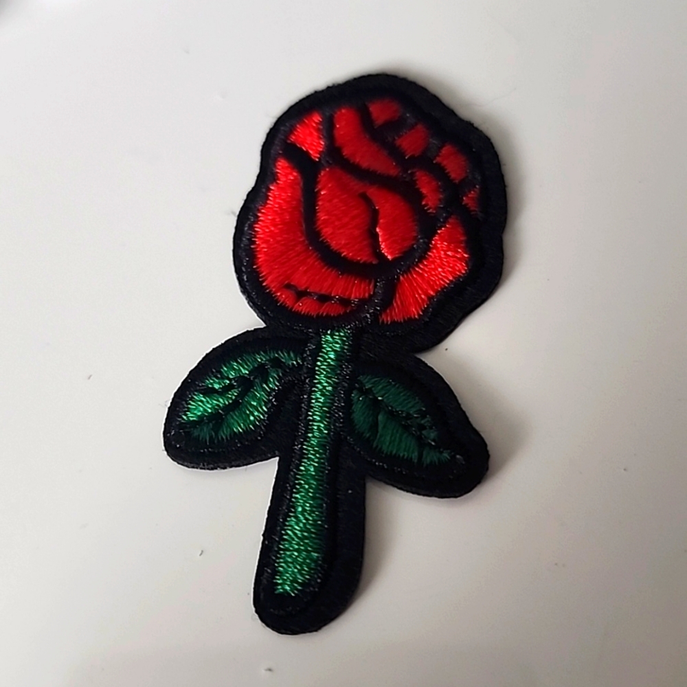 Rose iron patch Embroidered
